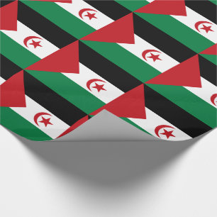 Sahrawiska arabiska demokratiska republiken flagga presentpapper