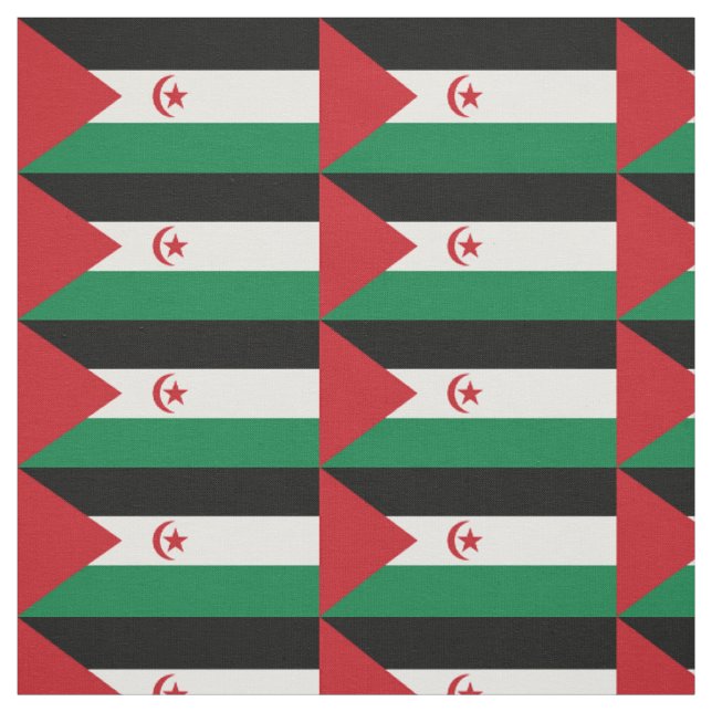 Sahrawiska arabiska demokratiska republiken flagga tyg (Provkarta)
