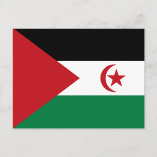 Sahrawiska arabiska demokratiska republiken flagga vykort