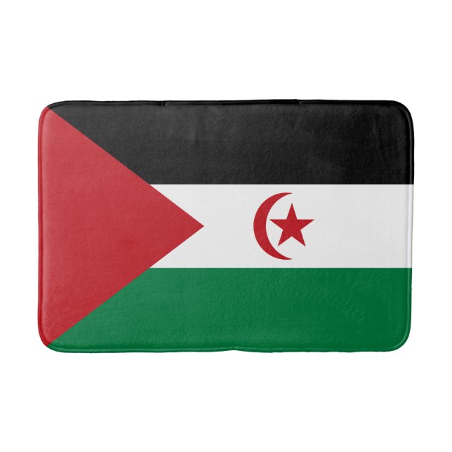 Sahrawiska arabiska demokratiska republikens flagg badrumsmatta (Framsidan)