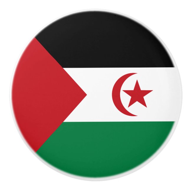 Sahrawiska arabiska demokratiska republikens flagg knopp (Framsidan)