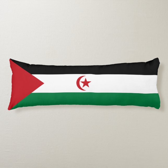 Sahrawiska arabiska demokratiska republikens flagg kroppskudde (Framsidan)