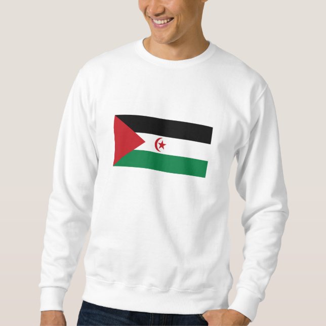 Sahrawiska arabiska demokratiska republikens flagg lång ärmad tröja (Framsida)