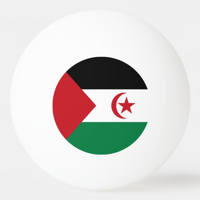 Sahrawiska arabiska demokratiska republikens flagg pingisboll (Framsidan)