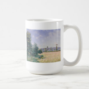 Sahurs ängar i morgonsol kaffemugg