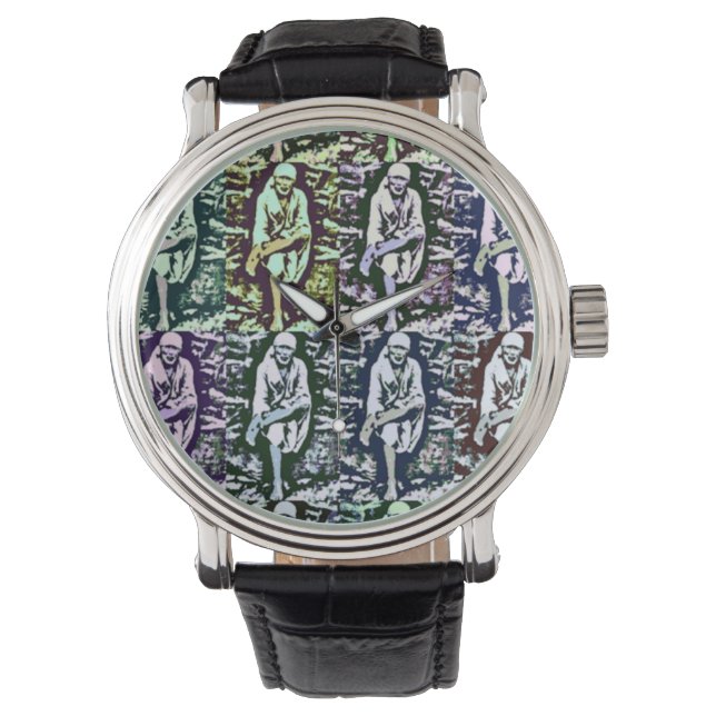 Sai Baba of Shirdi Pop Art Watch Armbandsur (Framsida)