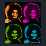 Sai Baba Pop Art Poster<br><div class="desc">Om ni hedrar er mor,  kommer Mor i Universum att skydda er mot skada. Sai Baba</div>