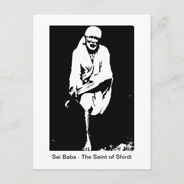Sai Baba Saint of Shirdi Postcard Vykort (Framsida)