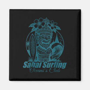 Sai Surfing Thailand Ocean's Club Retro Japansk Vå Magnet