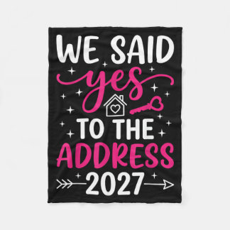 Said To The Address 2027 Inflyttningsdag Fleecefilt