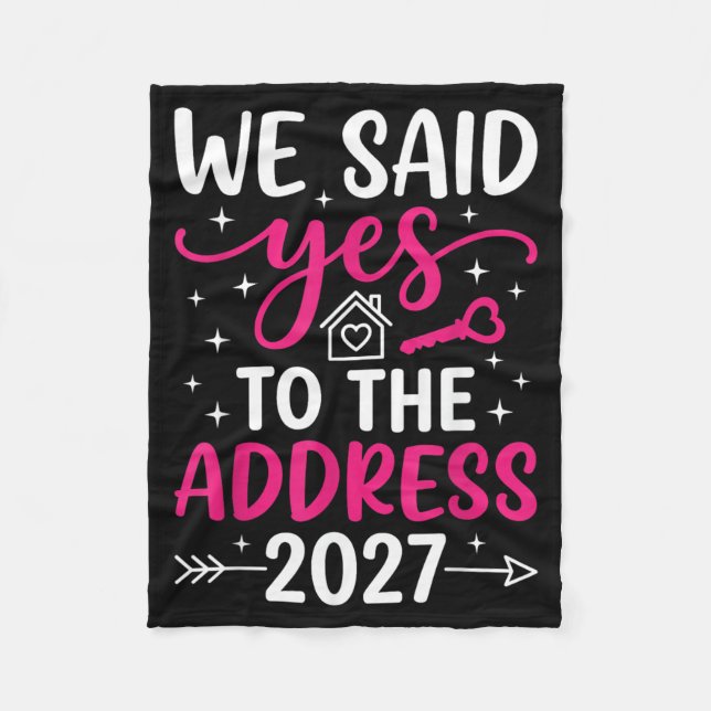 Said To The Address 2027 Inflyttningsdag Fleecefilt (Framsidan)