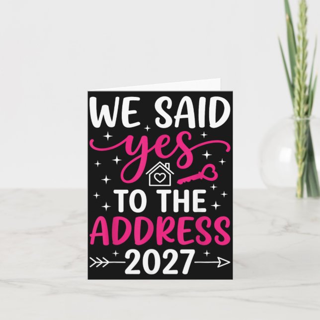 Said To The Address 2027 Inflyttningsdag Kort (Framsida)