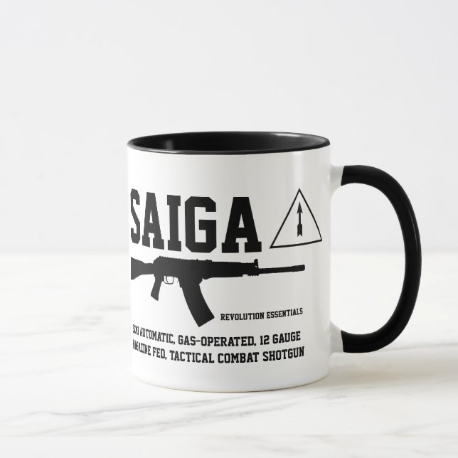 Saiga 12 Tactical Combat Pistol Coffee Mugg (Höger)