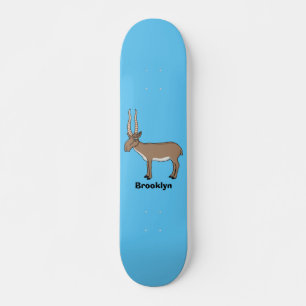 Saiga antilop serieillustration mini skateboard bräda 18,5 cm