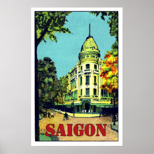 Saigon city, Ho chi minh, Vietnam, vintage resor Poster