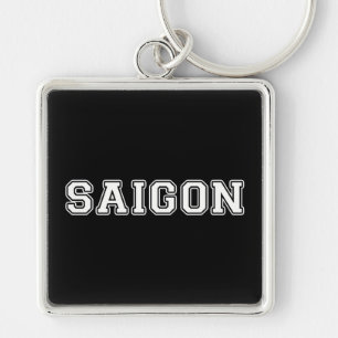 Saigon Fyrkantig Silverfärgad Nyckelring