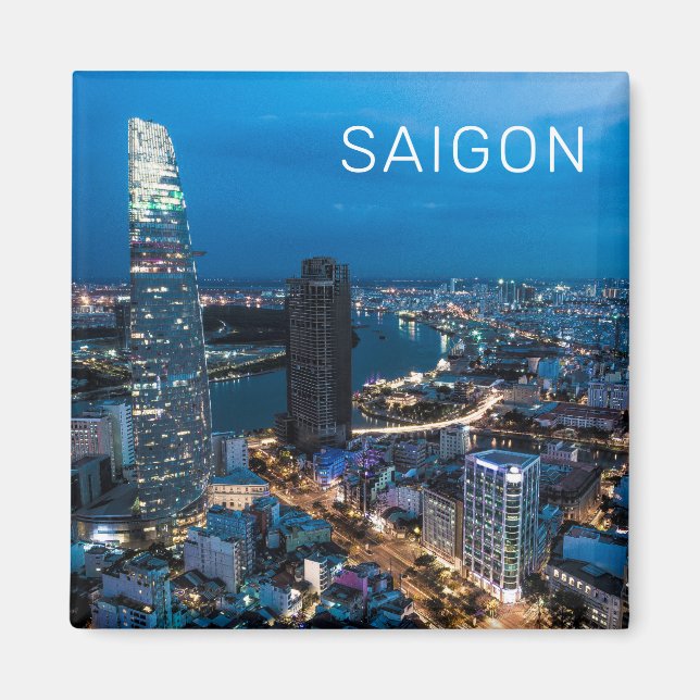 Saigon (Ho Chi Minh City) HCMC Vietnam Helgdag Magnet (Framsidan)