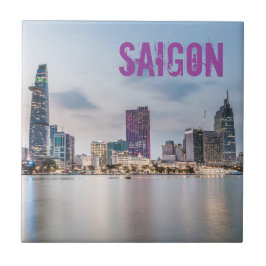 Saigon (Ho Chi Minh City) HCMC Vietnam souvenir Kakelplatta