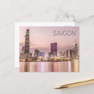 Saigon Ho Chi Minh City HCMC Vietnam Sunset Helg Vykort
