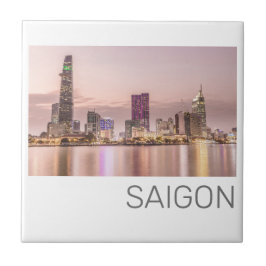 Saigon Ho Chi Minh City HCMC Vietnam Sunset Kakelplatta