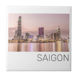 Saigon Ho Chi Minh City HCMC Vietnam Sunset Kakelplatta