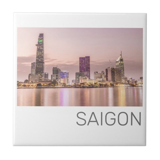 Saigon Ho Chi Minh City HCMC Vietnam Sunset Kakelplatta (Framsidan)