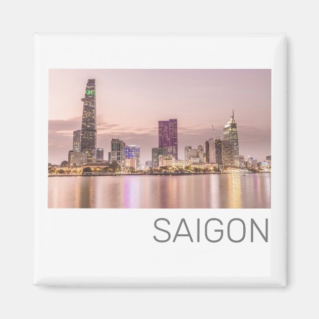 Saigon Ho Chi Minh City HCMC Vietnam Sunset Magnet (Framsidan)
