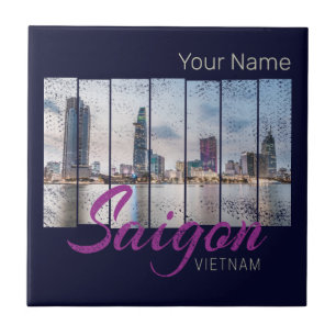 Saigon (Ho-Chi-Minh-Stadt) HCMC Vietnam Souvenir Kakelplatta