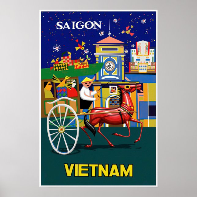 Saigon, Vietnam affisch (Framsidan)