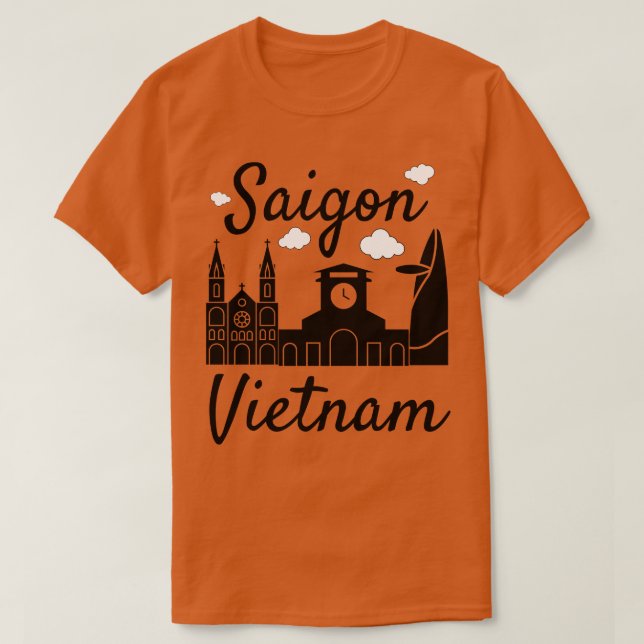 Saigon Vietnam flagga T Shirt (Design framsida)