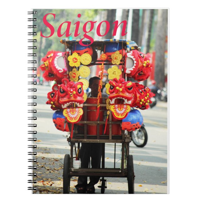 Saigon Vietnam - Gott nytt år Lejon dans 2024 Anteckningsbok (Framsidan)