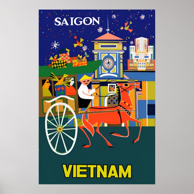 Saigon, Vietnams reseaffisch Poster (Framsidan)