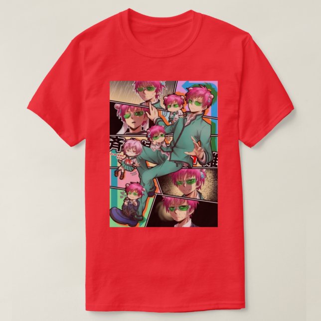 Saiki K 1:s katastrofala liv T Shirt (Design framsida)