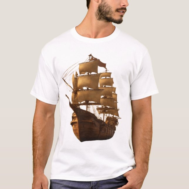 Sail and Anchor T-Shirt - Navigating Life's Journe (Framsida)