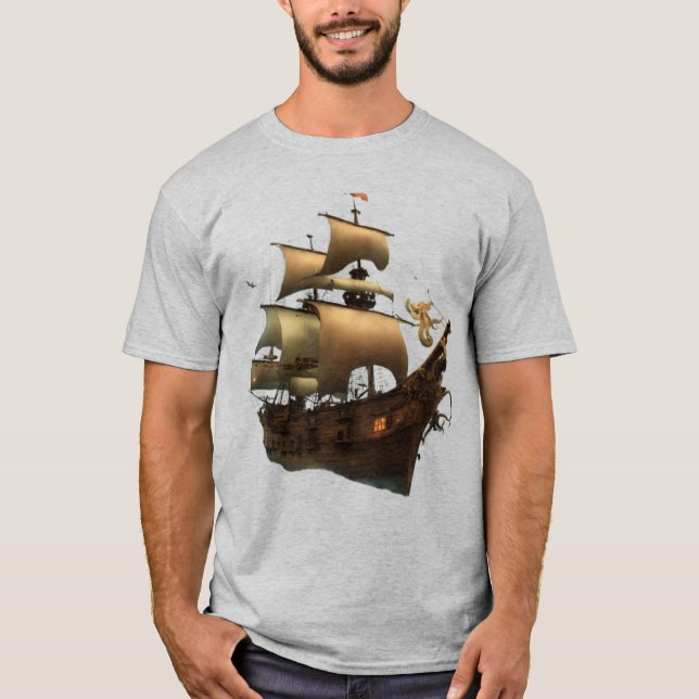 Sail and Anchor T-Shirt - Navigating Life's Journe (Framsida)