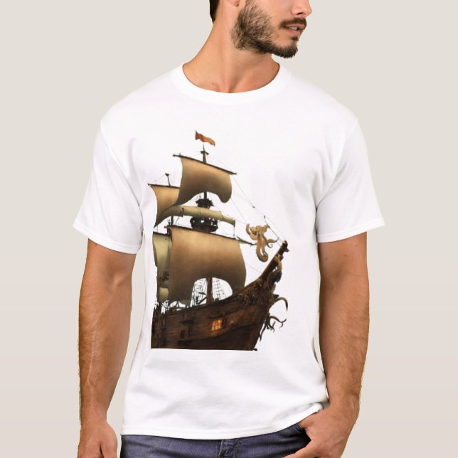 Sail and Anchor T-Shirt - Navigating Life'sJourner (Framsida)