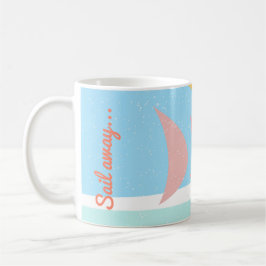 Sail Away Abstrakt Yachting Kaffemugg