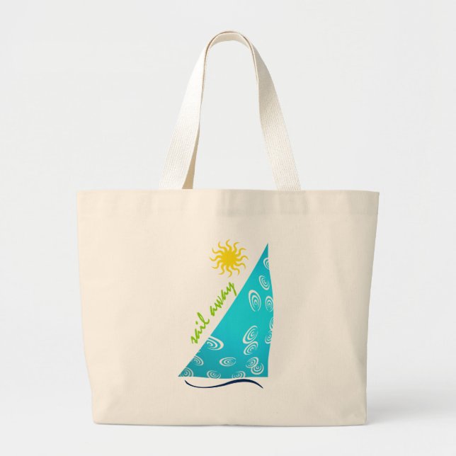 Sail Away in turquoise... Jumbo Tygkasse (Framsidan)