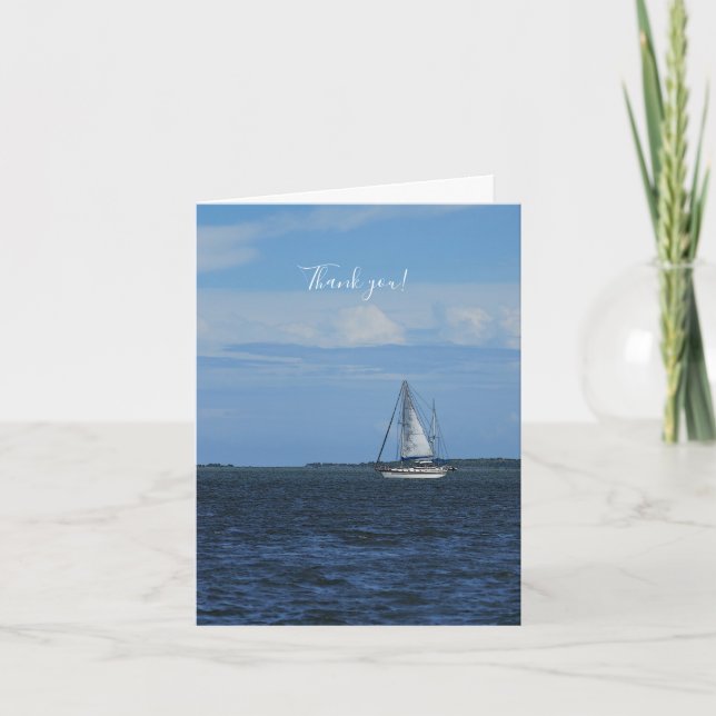 Sail Away Painterly (tack för ditt kort) Tack Kort (Framsida)