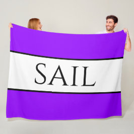 SAIL Sporty Bright Tropical Lila White Rand Fleecefilt