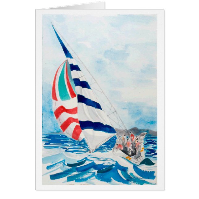 Sailboalarge0001 Hälsningskort (Framsidan)