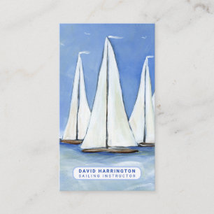 Sailboat-Anpassningsbar QR-kodskanningsbart kustnä Visitkort