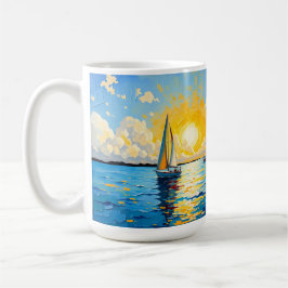 Sailboat at Sunset Kaffemugg