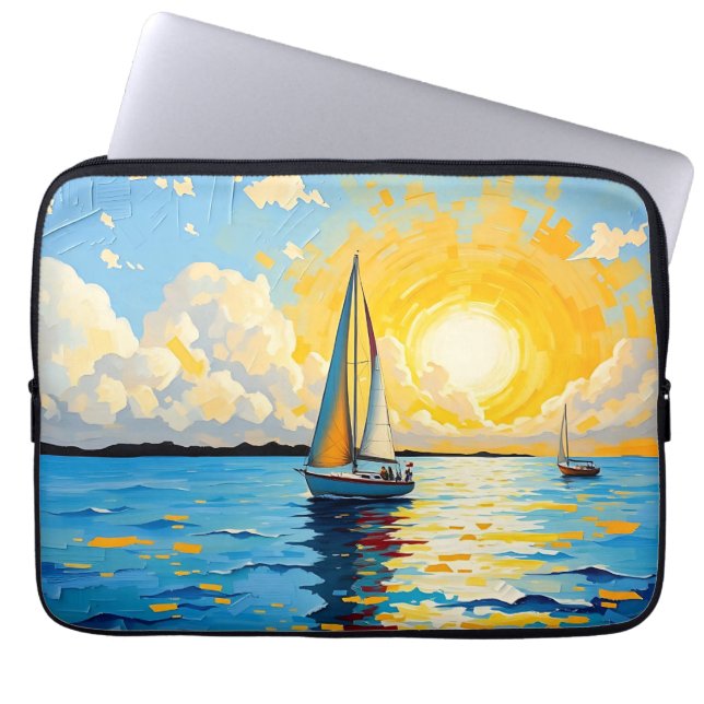 Sailboat at Sunset Laptop Fodral (Framsidan)
