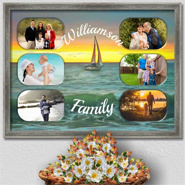 Sailboat Banderas 0884 Family Collage Art Print Poster (Skapare uppladdad)