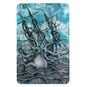 Sailboat-båten av arten Octopus Blue Sea Magnet