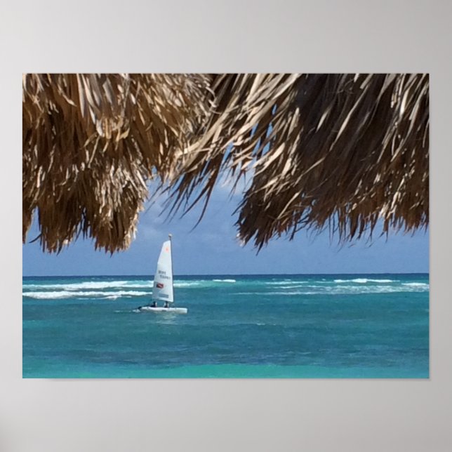 Sailboat Beach Hawaii Poster (Framsidan)