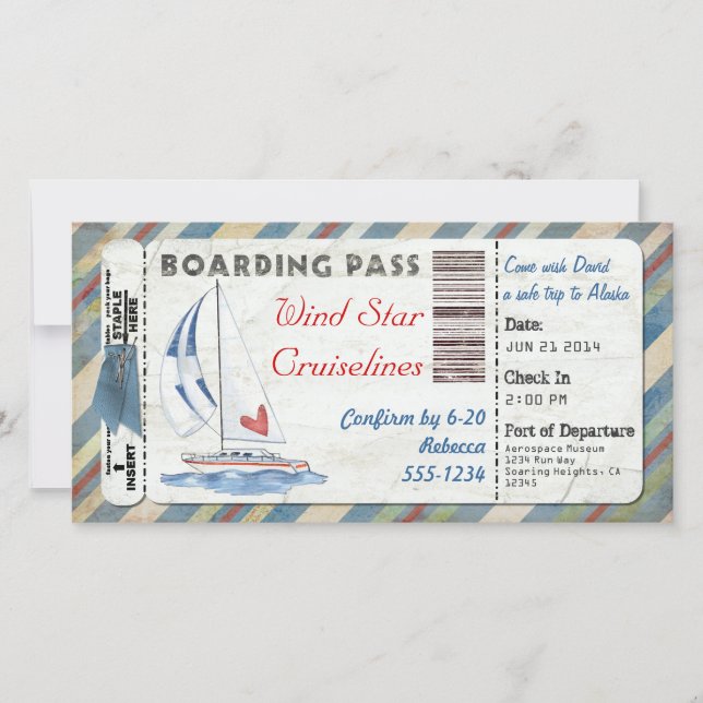 Sailboat Boarding Pass (Framsida)
