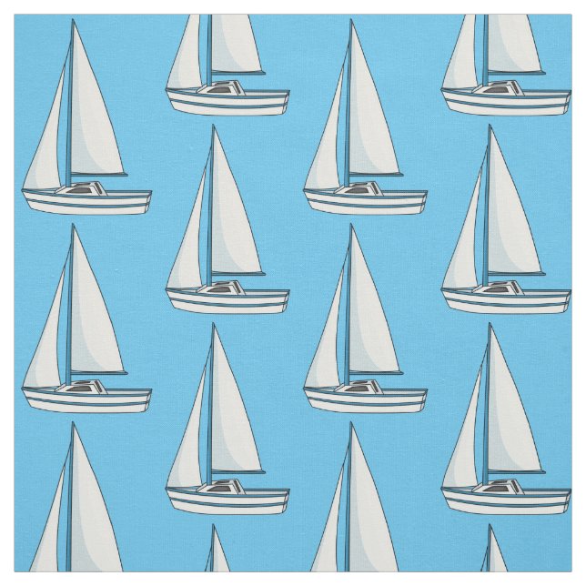 Sailboat cartoon illustration tyg (Provkarta)