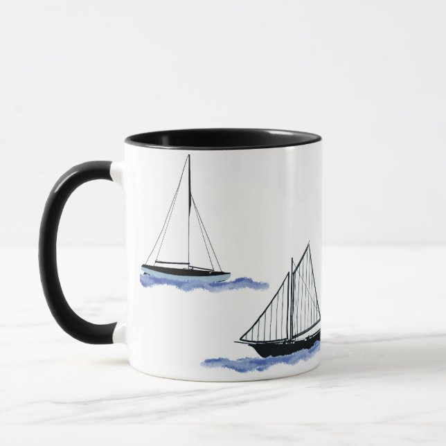 sailboat coffee cup mug mugg (Vänster)